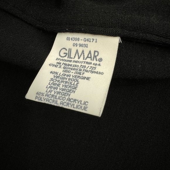 GILMAR Blazer Jacket Women’s 42 EUC Black Button Front Italy Long Sleeves - Picture 6 of 9